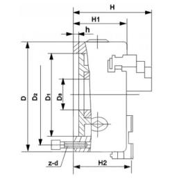 Drehfutter Kombinationsspannfutter K 62160