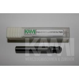 Vollradiusfräser 4 Schneiden P45+D10R5ap20F0S10L75Z4