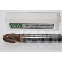 Vollradiusfräser 4 Schneiden P55+D12R6ap24F0S12L75Z4