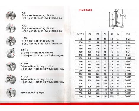 Drehfutter - 3-B Präzisionsdrehfutter D=160, Guss, geteilte Backen