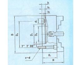 Drehfutter - 4-B Planscheibenfutter D=630, DIN55029, KK15