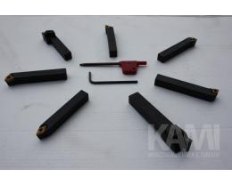 Drehstahlset 1 - 0 mm mit Wendeplattensystem 7-teilig