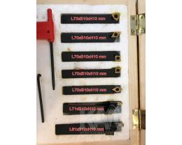 Drehstahlset 1 - 0 mm mit Wendeplattensystem 7-teilig