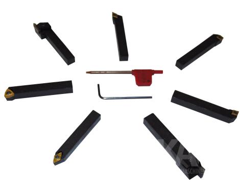 Drehstahlset 1 - 0 mm mit Wendeplattensystem 7-teilig