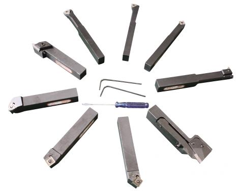 Drehstahlset - 16 mm mit Wendeplattensystem 9 teilig